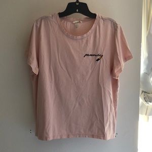 Embroidered pink t-shirt